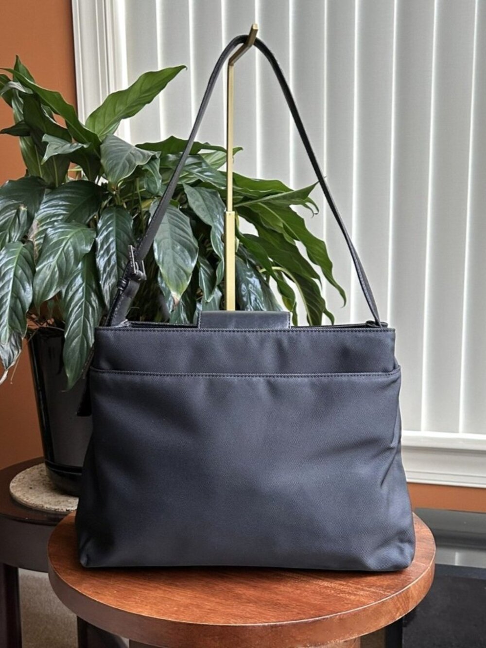 COACH Mercer Twill Shoulder Bag, Black